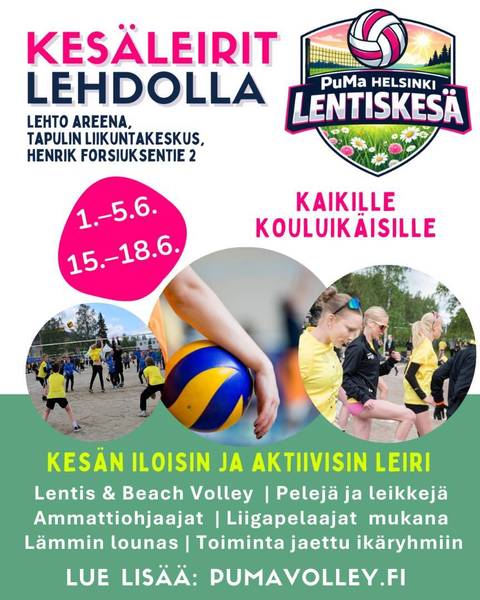 ​PuMan kesäleirit 2026 – lentopalloa, beach volleyta ja liikunnan iloa!