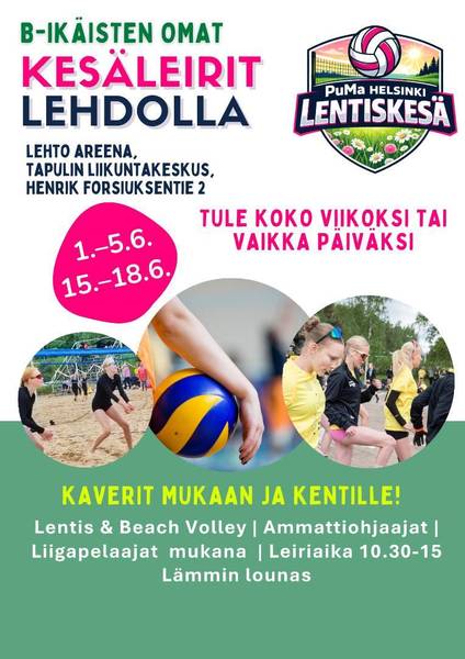 ​B-ikäisille omat kesäleirit Lehdolla!