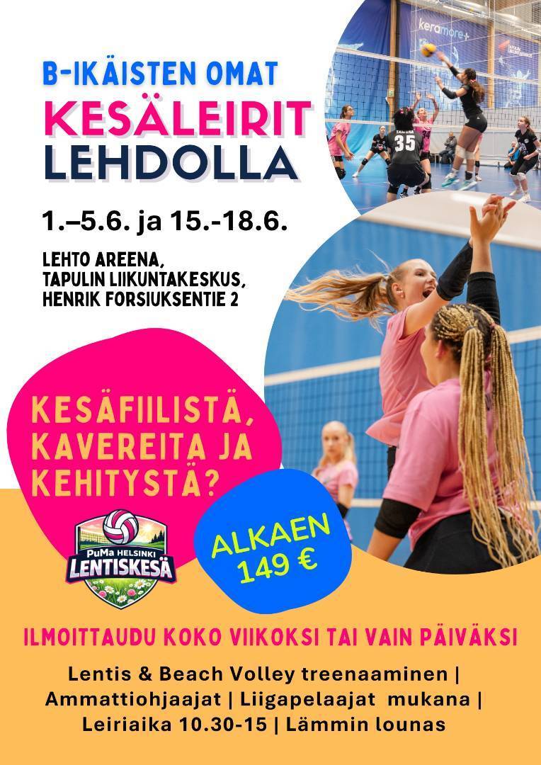 B-ikäisille omat kesäleirit Lehdolla!