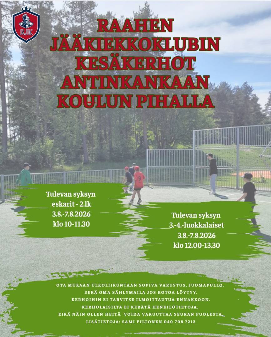 Raahen Jääkiekkoklubin kesäkerhot