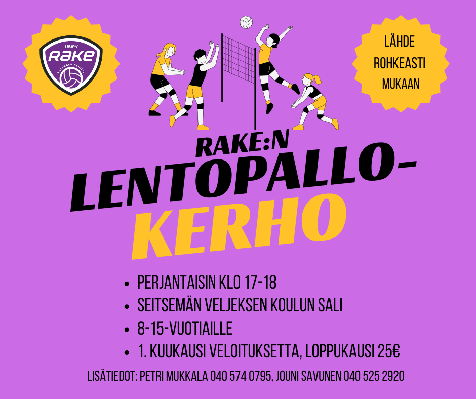 Lähde mukaan lentopallokerhoon!