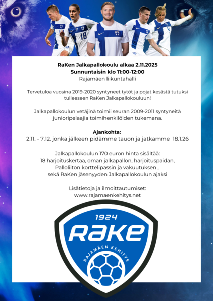 Tervetuloa Jalkapallokouluun!