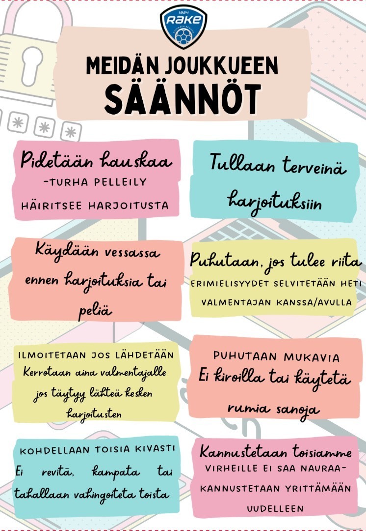 Meidän joukkueen säännöt