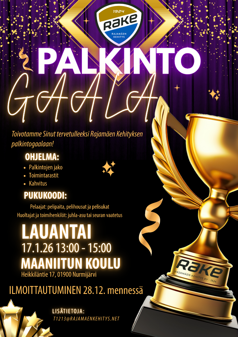 RaKe palkintogaala 17.1.2026