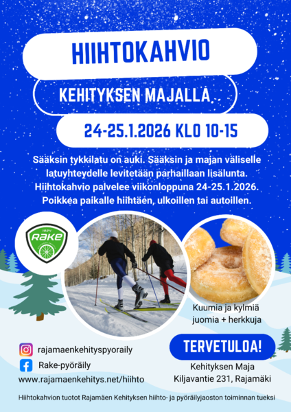 Hiihtokahvio Kehityksen Majalla 24-25.1.2026