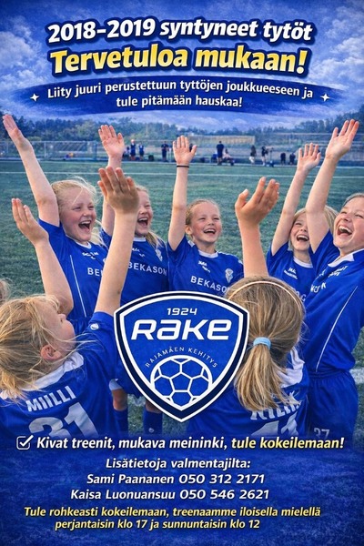 20 pelaajan raja rikki: RaKen pikkutyttöjen joukkueen meno maistuu - myös vanhemmille!