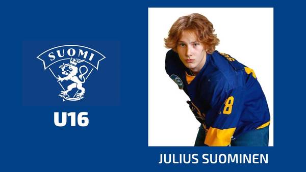 Lukko-puolustaja Julius Suominen U16-maajoukkueeseen