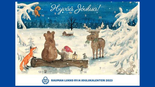 Lukko ry:n joulukalenterin voittonumerot
