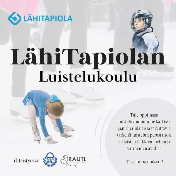 Supersuosittu LähiTapiolan luistelukoulu jatkuu syyskuussa! Info 🇫🇮/🇬🇧