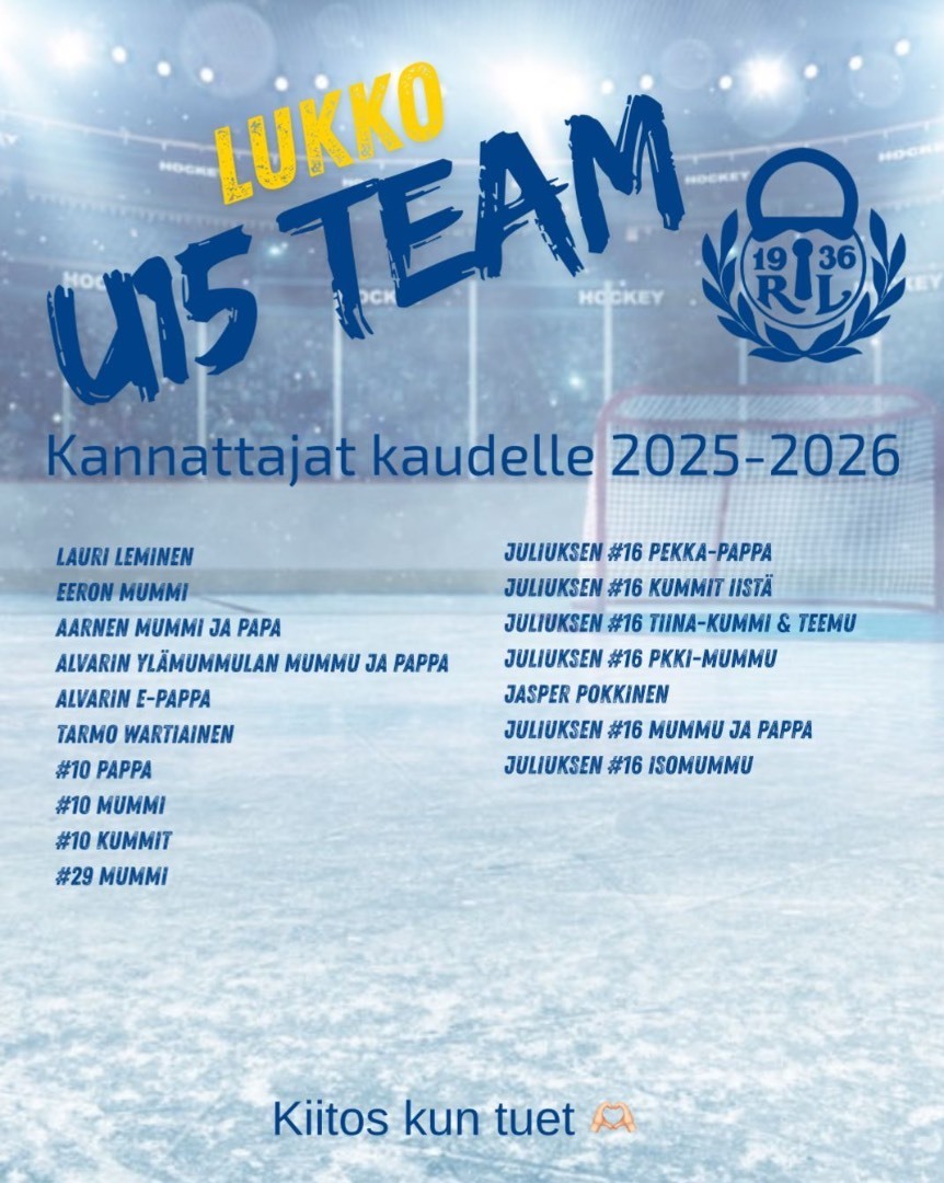 Joukkueemme kannustajat kaudella 25/26