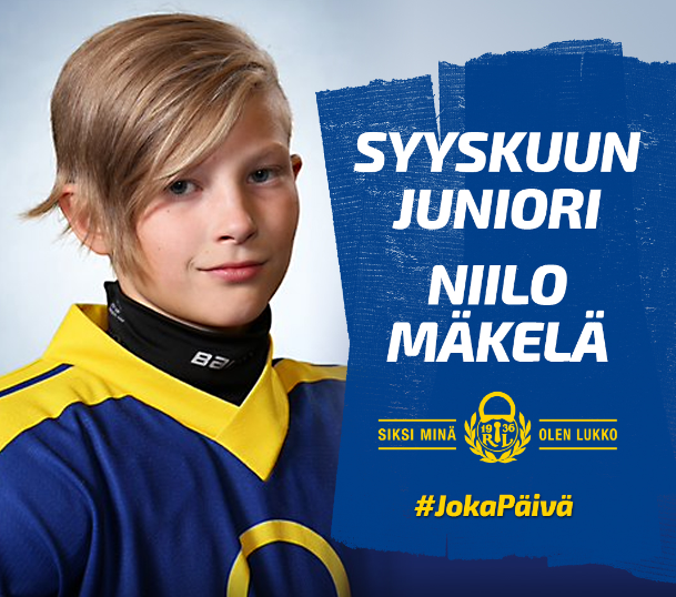 E1-07 -joukkueen Niilo Mäkelä on Lukon syyskuun juniori