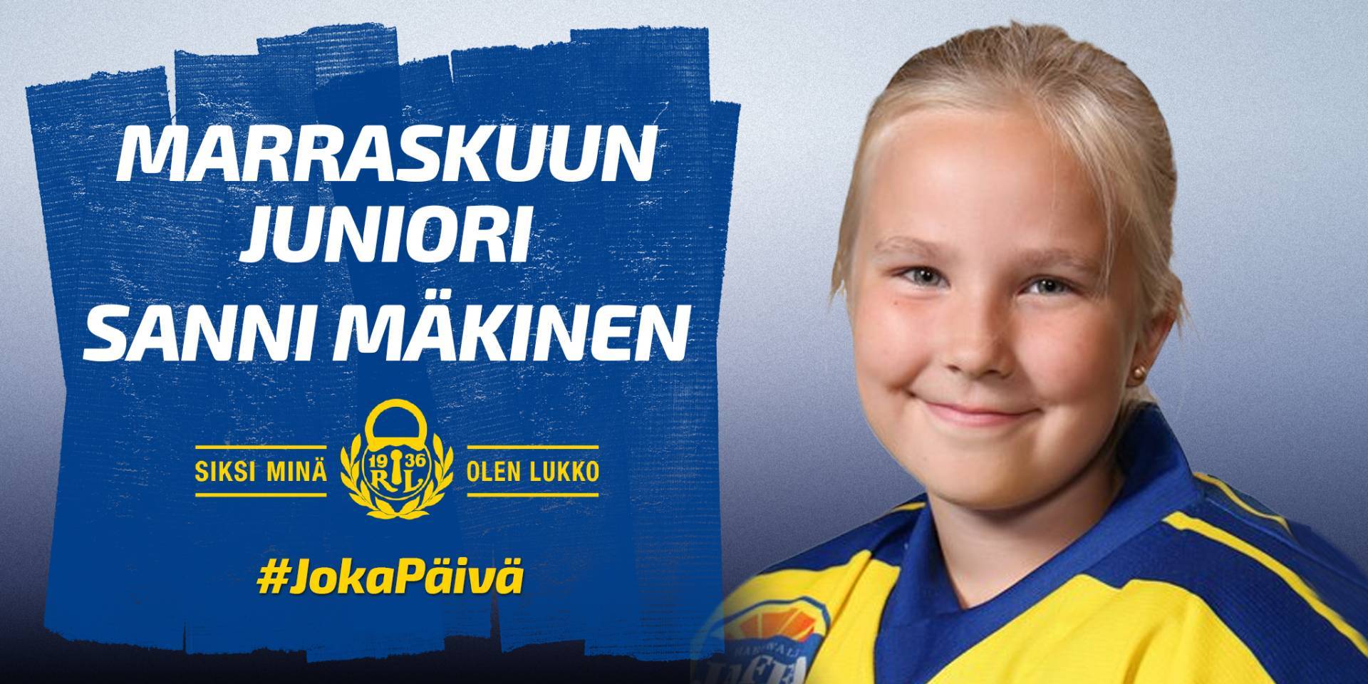 Ringeten F-tyttöjen Sanni Mäkinen valittiin Lukon marraskuun junioriksi