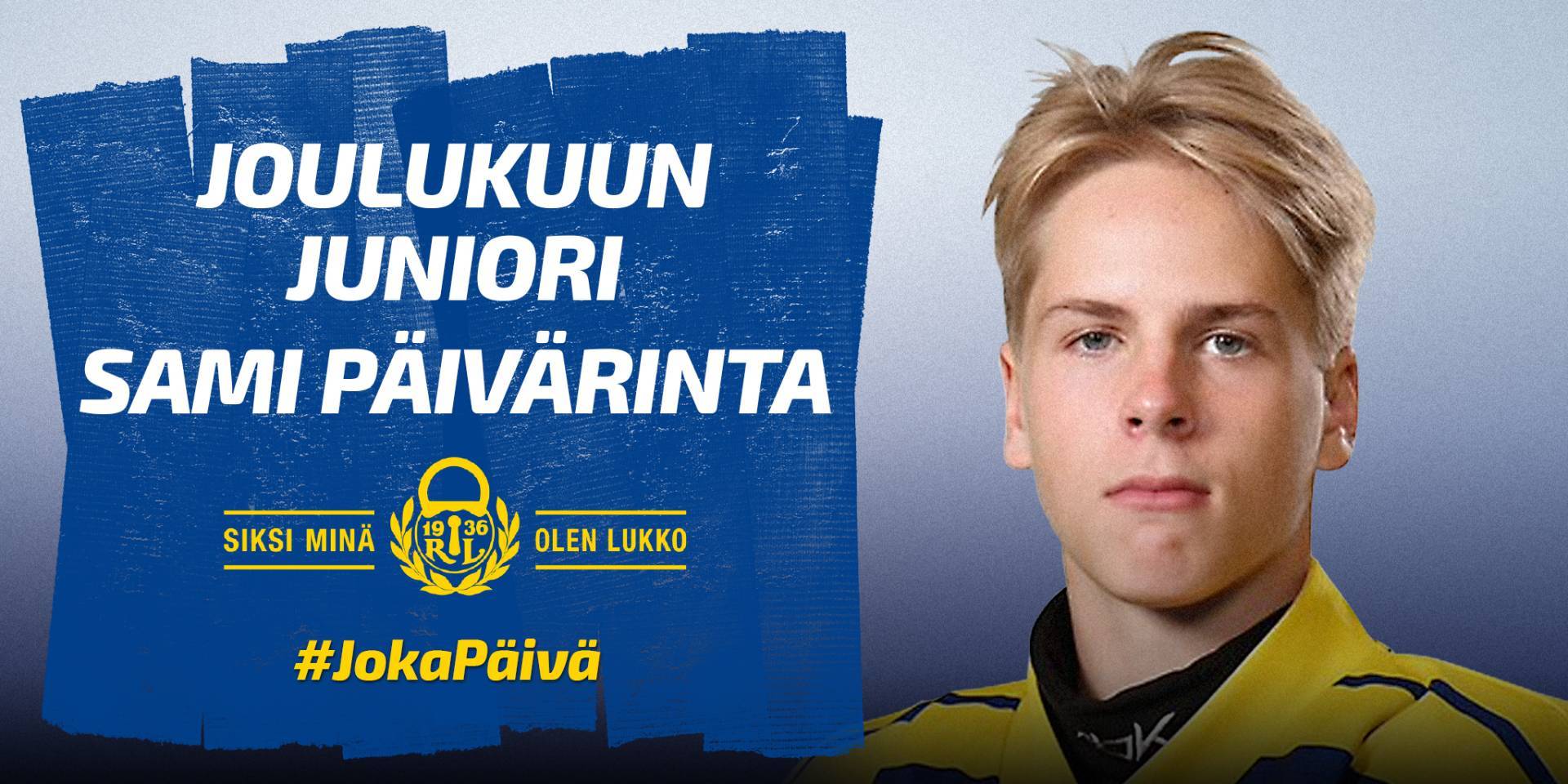 Lukon joulukuun junioriksi valittiin C1-nuorten hyökkääjä Sami Päivärinta