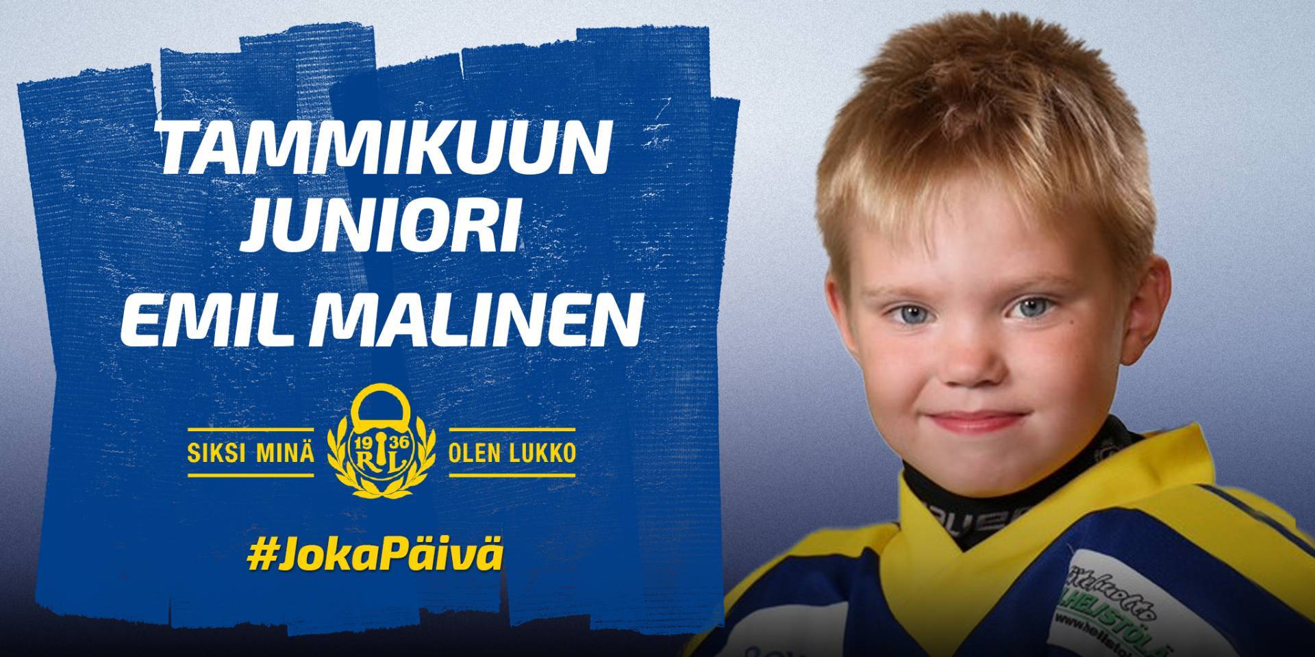 Lukon tammikuun kuukauden juniori on F1-09 -juniorien Emil Malinen