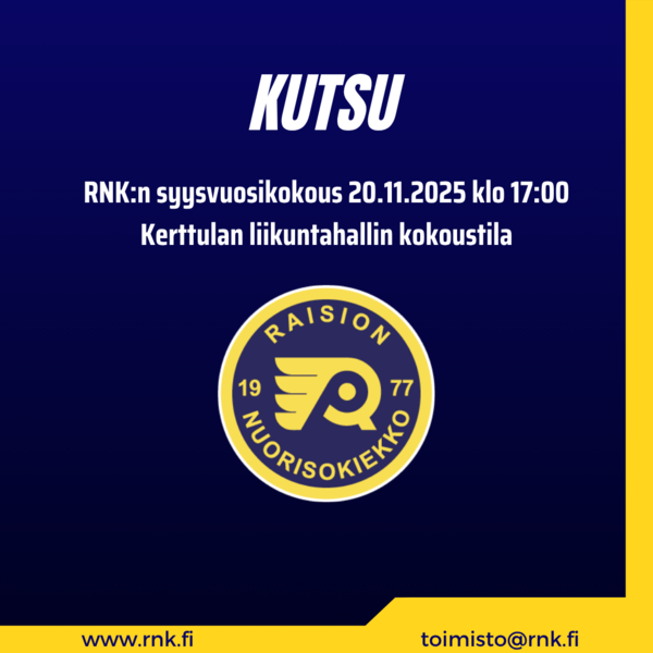 Syysvuosikokous 20.11. klo 17