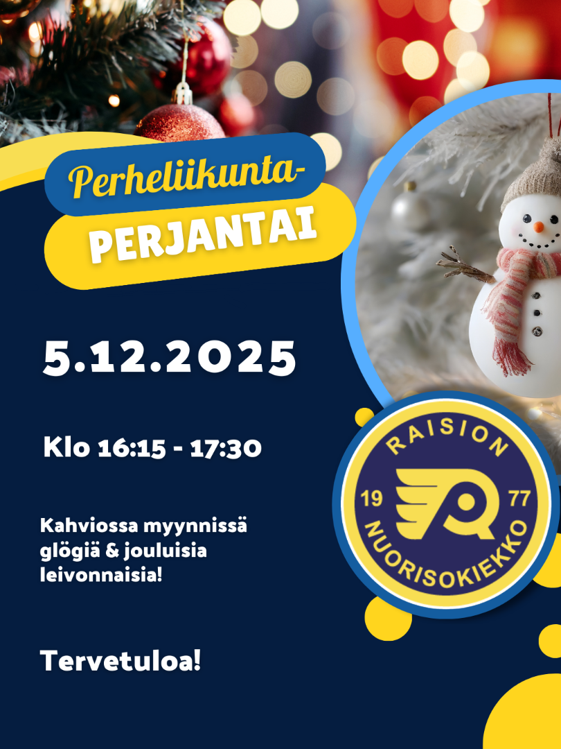 Joulukuun perheliikuntaperjantaita vietetään pikkujouludiscon merkeissä