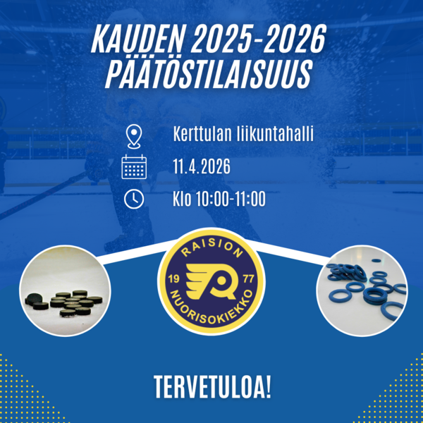 Seuran kauden päätostilaisuus