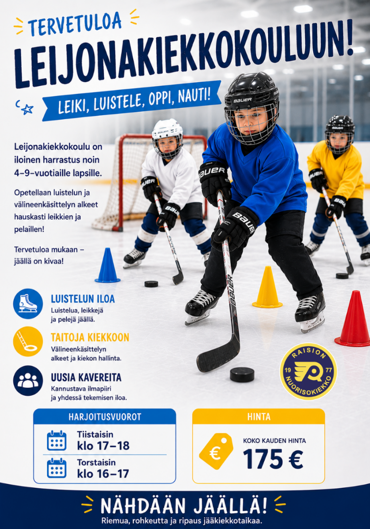 Leijonakiekkokoulu alkaa 1.9.