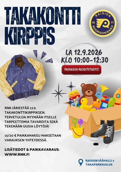 Takakonttikirppis 12.9. klo 10:00-12:30