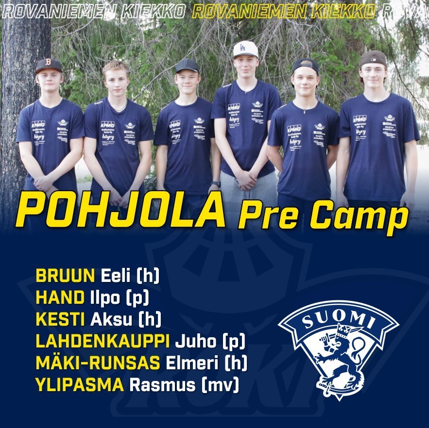 RoKi U16 joukkueesta seitsemän pelaajaa sai kutsun Pohjola Pre Campille