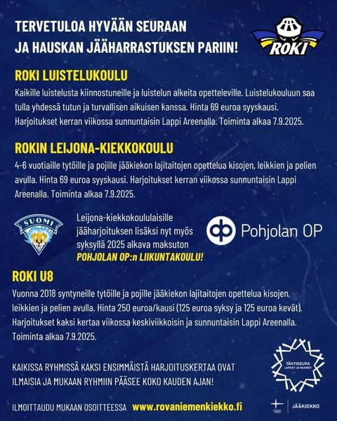 Tervetuloa hauskan jääharrastuksen pariin!