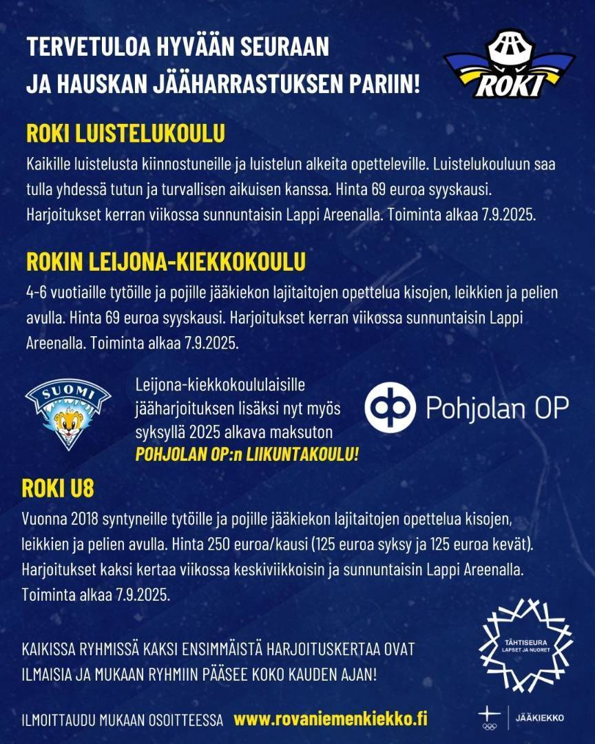 Tervetuloa hauskan jääharrastuksen pariin!