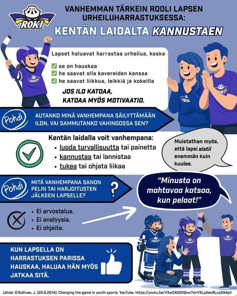 Vanhemman tärkein rooli: kentän laidalta kannustaen!