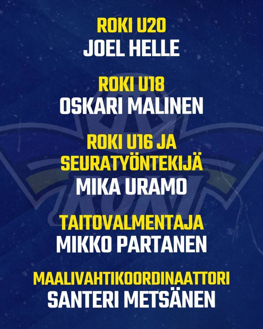 Valmentaja- ja seuratyöntekijäuutisia kaudelle 2026-2027