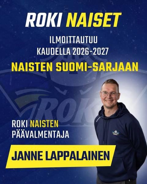 RoKi Naiset ilmoittautuu kaudella 2026-2027 Naisten Suomi-sarjaan