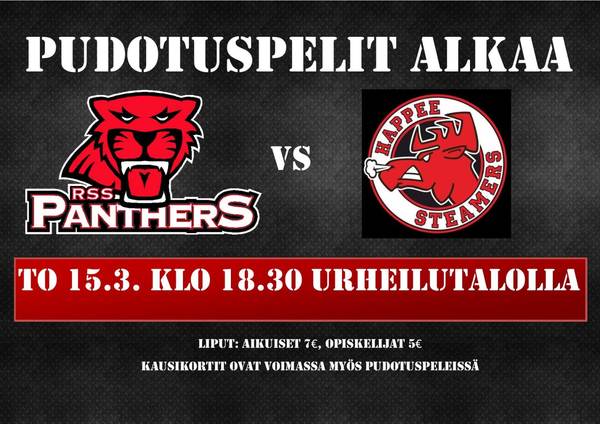 Välieräennakko: Panthers kohtaa Happee Steamersin