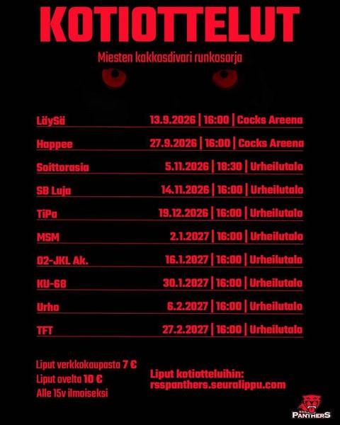 RSS Panthers vs LFT 13.9. klo 16:00 - Cocks Areena