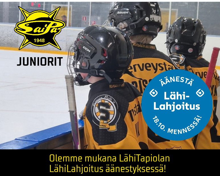 SaiPa Juniorit mukana LähiTapiolan LähiLahjoitus äänestyksessä