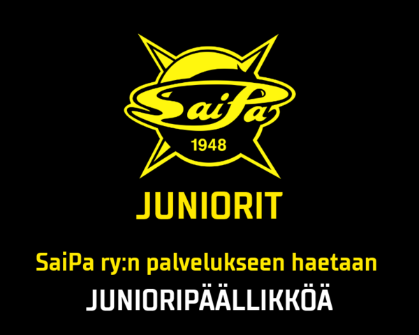 SaiPa ry:n palvelukseen haetaan junioripäällikköä