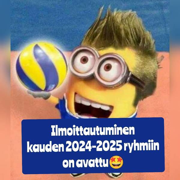 Ilmoittautuminen F- ja E- junnuihin, lentopallokouluun ja lasten ja nuorten harrasteryhmään