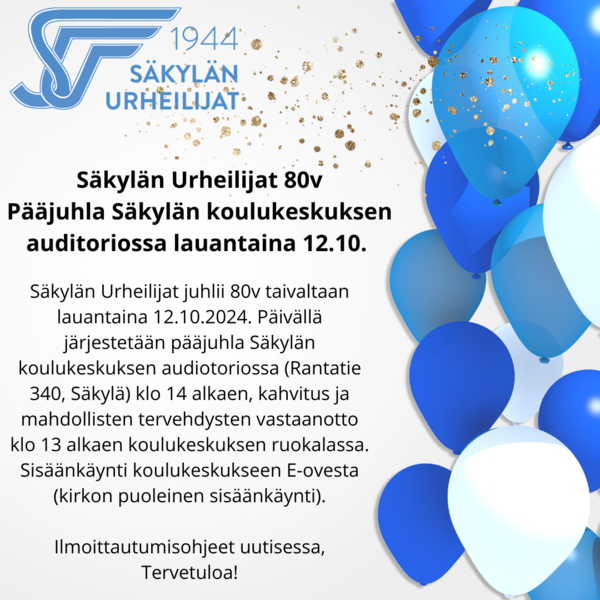 Säkylän Urheilijat 80v - Pääjuhla