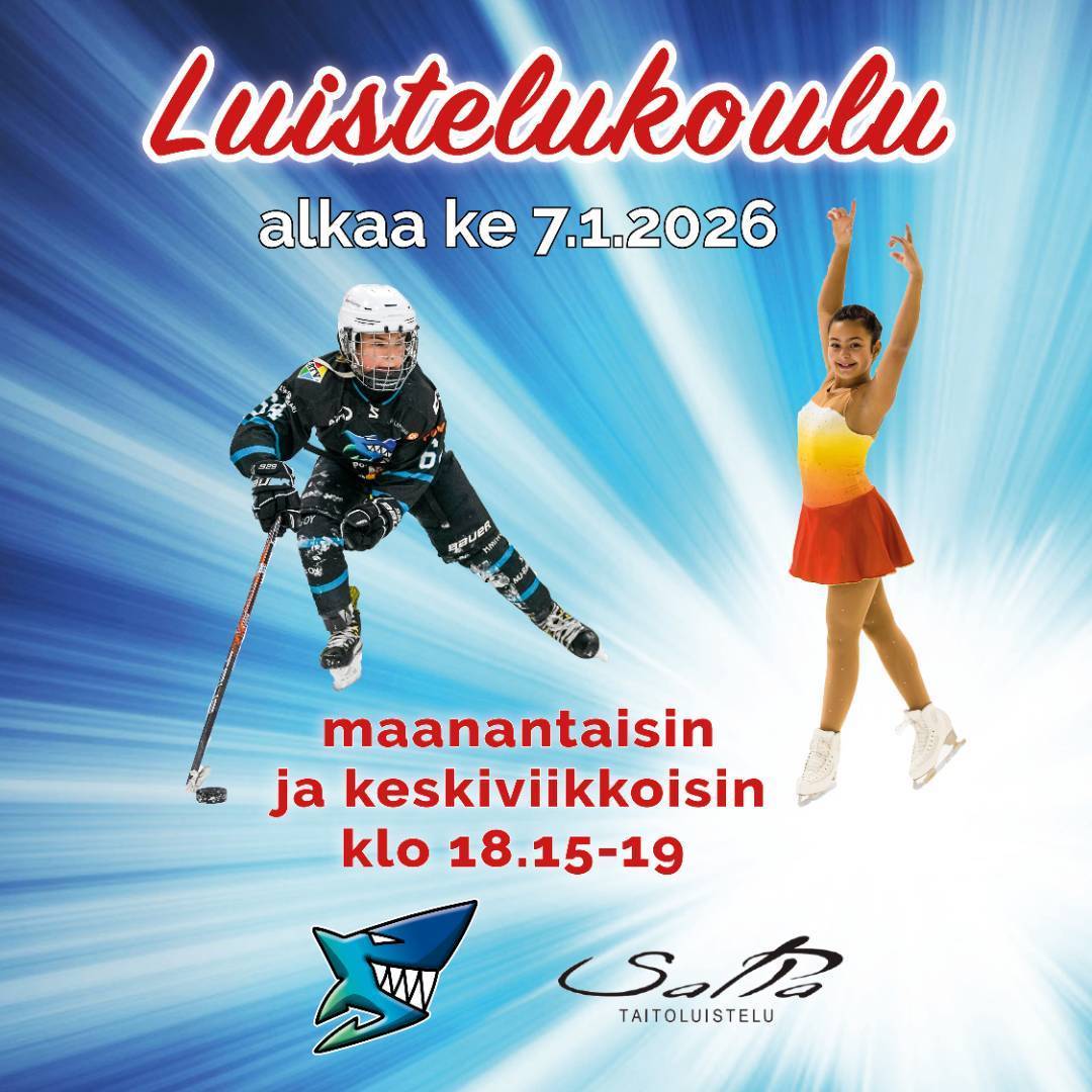 Luistelukoulu ilmoittautuminen, klikkaa tästä!