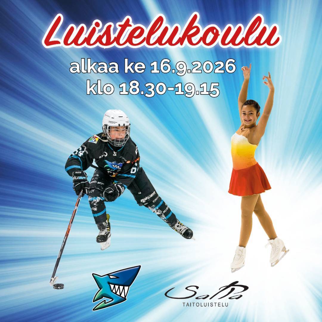 Luistelukoulu ilmoittautuminen aukeaa elokuussa