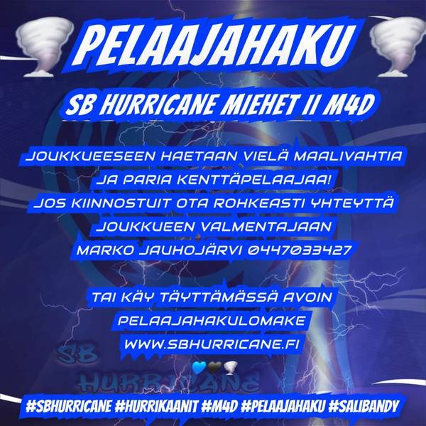 Sinustako Hurrikaani?💙🖤🌪