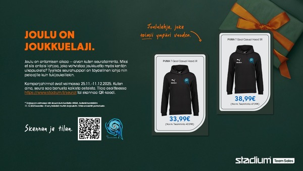 Stadium Teamsales Joulutarjous seurahupparista!