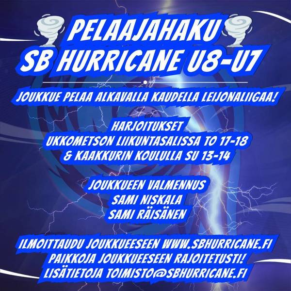 Pelaajahaku SBH U8-U7