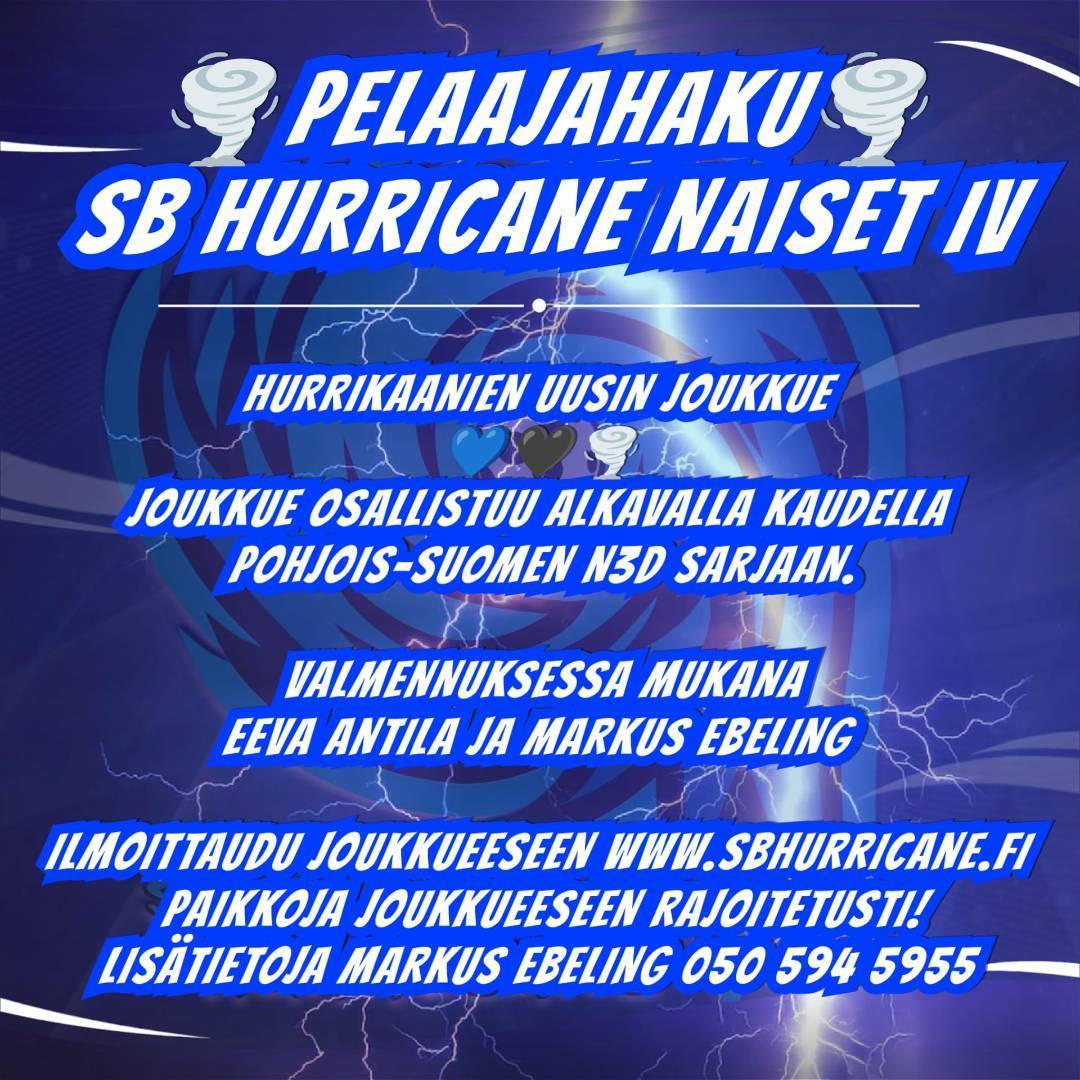 Pelaajahaku SBH Naiset IV 💙🖤🌪