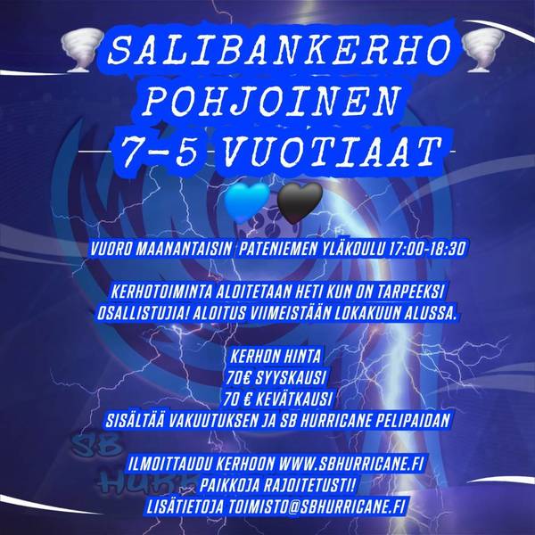 Salibandykerho pohjoinen U7-U5 💙🖤🌪