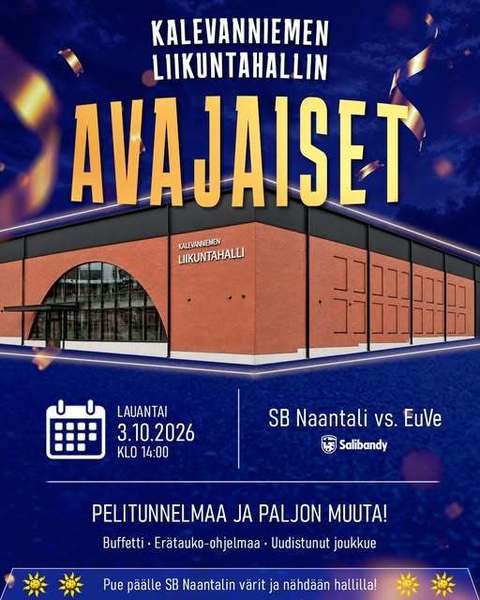 Kalevanniemen liikuntahallin avajaiset 