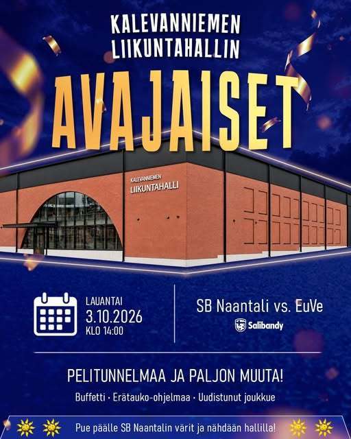 Kalevanniemen liikuntahallin avajaiset