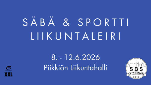Säbä & Sportti 2026 liikuntaleiri Piikkiössä vko 24!