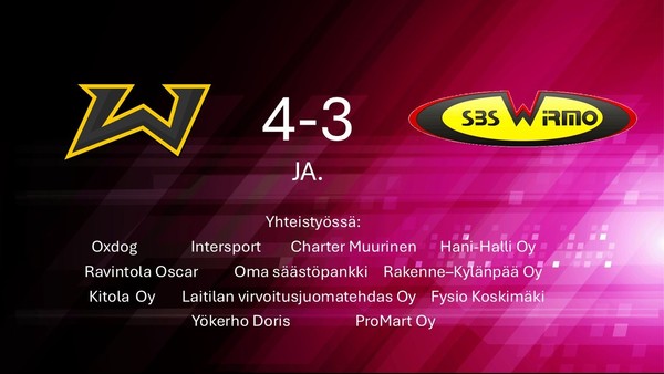 Voitto meni tällä kertaa Kuopioon