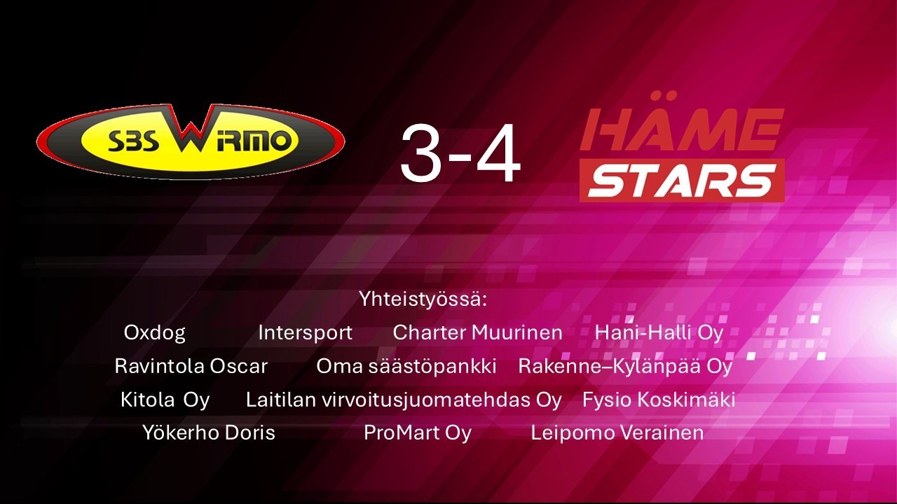 Pisteet lähtivät Hämeenlinnaan