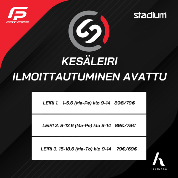 SCH Kesäleiri ilmoittautuminen avattu