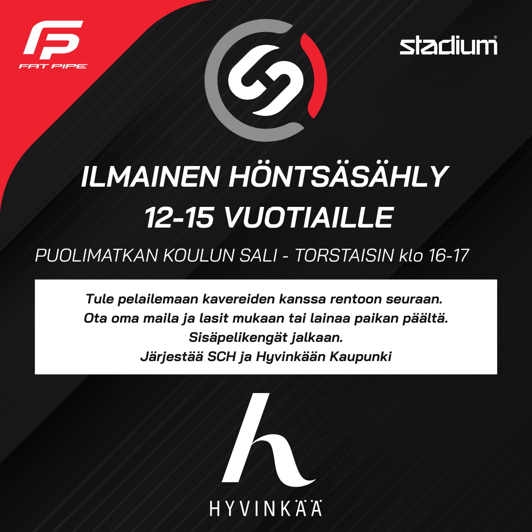 Uusi ilmainen höntsäsähly 12-15 vuotiaille
