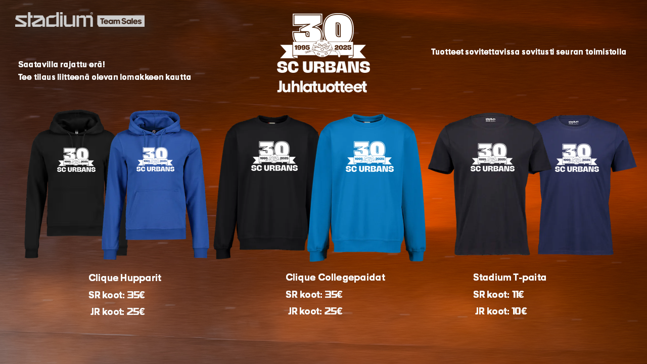 SCU 30-vuotta juhlamallisto "Limited Edition"